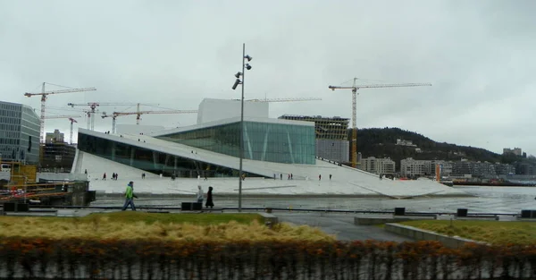 Norwegen Oslo Langkaia Blick Auf Die Osloer Oper Operahuset Oslo — Stockfoto