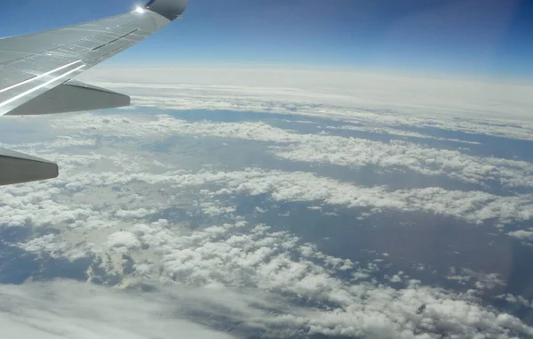 Vista Desde Tablero Del Avión Oslo Lviv — Foto de Stock