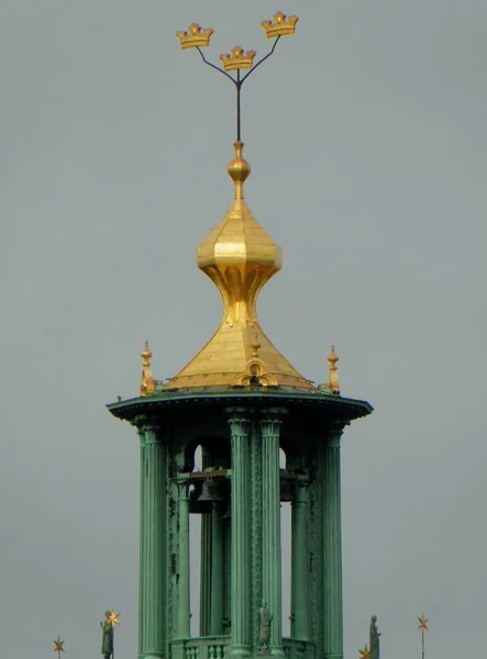 Szwecja Sztokholm Wieża Ratusza Sztokholmie — Zdjęcie stockowe