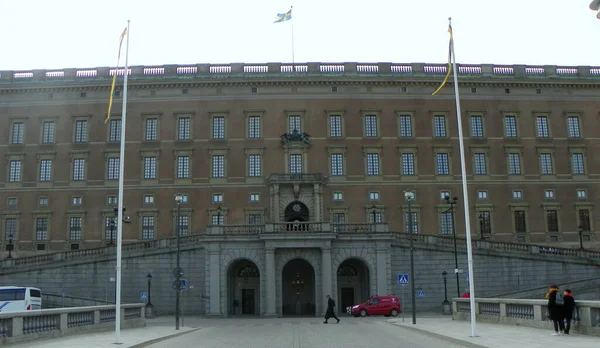 Švédsko Stockholm Severní Průčelí Královského Paláce — Stock fotografie
