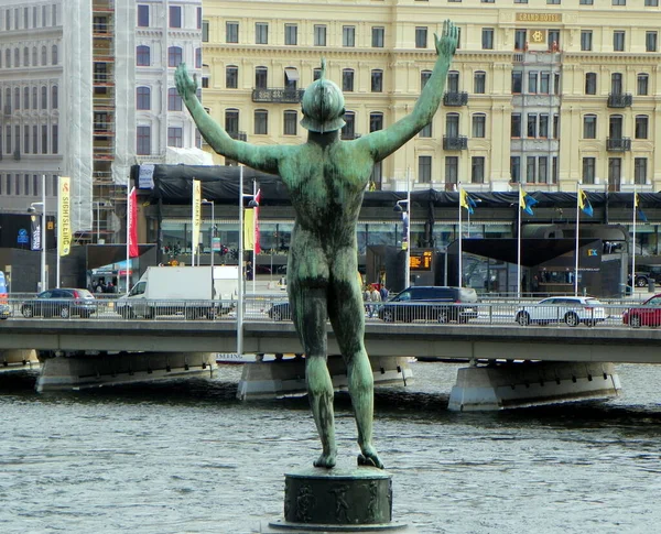 Schweden Stockholm Stromparterren Park Skulptur Des Sonnensängers — Stockfoto