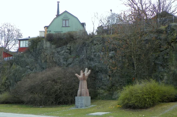 Suécia Estocolmo Monumento Mano Katarinawagen — Fotografia de Stock