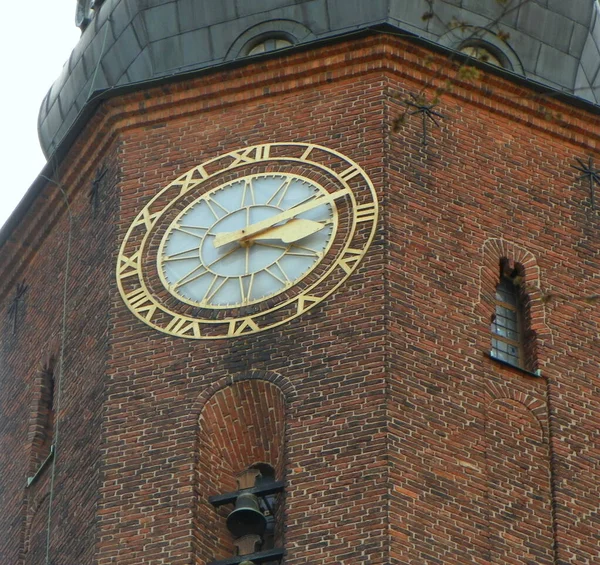 Suède Stockholm Horloge Cloche Eglise Hogalid — Photo