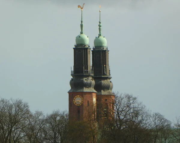 Σουηδία Στοκχόλμη Spire Hogalid Church Από Kungsholmen — Φωτογραφία Αρχείου