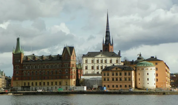 Suède Stockholm Vue Sur Riddarholmen Depuis Centralbron — Photo