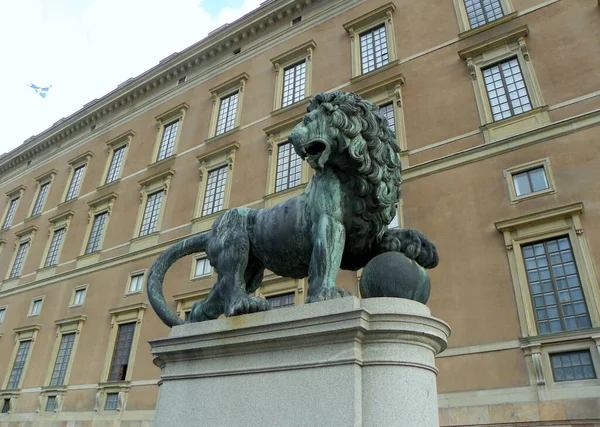 Suède Stockholm Lion Près Palais Royal — Photo