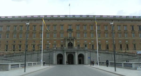 Švédsko Stockholm Severní Průčelí Královského Paláce — Stock fotografie
