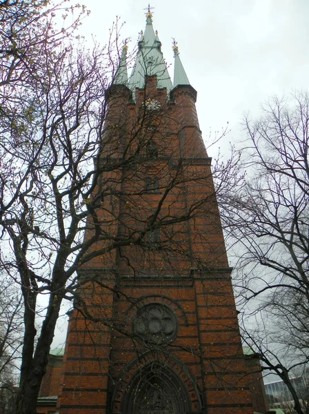 Švédsko Stockholm Klára Kostel Fasáda Kostela — Stock fotografie