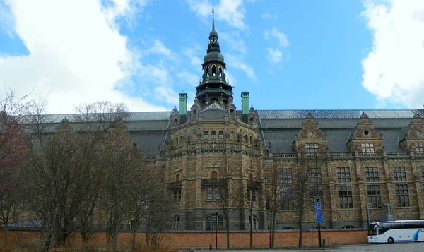 Sweden Stockholm Djurgarden Island Facade Scandinavian Museum — 스톡 사진