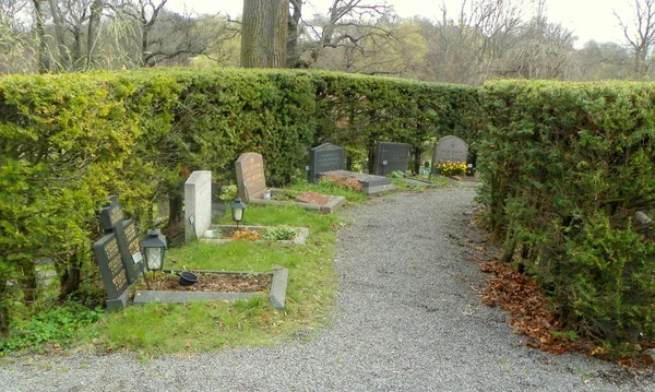 Sveç Stockholm Curgarden Adası Mutfak Tersanesi Mezarlığı Galarvarvskyrkogarden — Stok fotoğraf