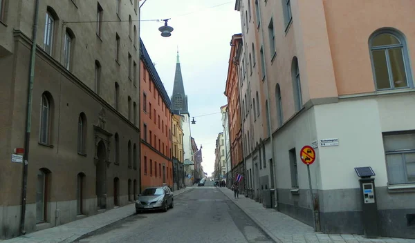 Suécia Estocolmo Kammakargatan Rua Cidade Velha — Fotografia de Stock