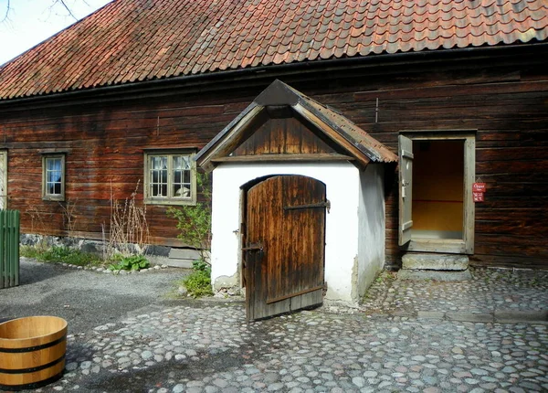 Szwecja Sztokholm Skansen Skansen Skansen Szwedzki Dom Robotniczy — Zdjęcie stockowe