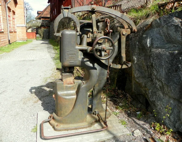 Schweden Stockholm Insel Djurgarden Freilichtmuseum Skansen Schmied Presslufthammer — Stockfoto