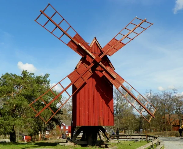 Σουηδία Στοκχόλμη Νήσος Djurgarden Skansen Olands Windmill — Φωτογραφία Αρχείου