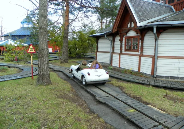 Çocuk Demiryolu Skansen Curgarden Adası Stockholm Sveç — Stok fotoğraf