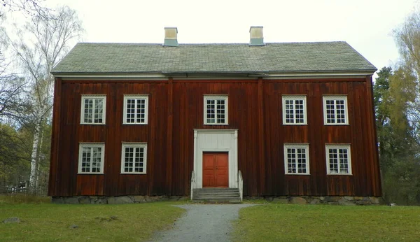 Dom Wiejski Eksharad Skansen Djurgarden Island Sztokholm Szwecja — Zdjęcie stockowe