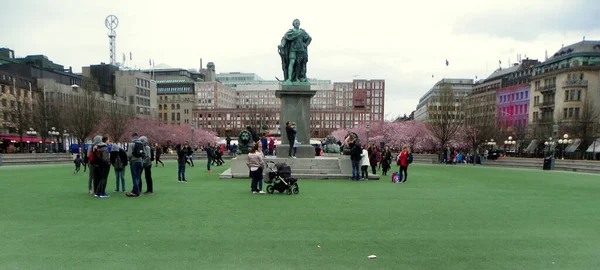 Standbeeld Van Charles Xii Kungstrdgrden King Garden Stockholm Zweden — Stockfoto