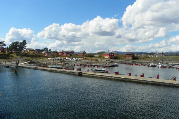 Norwegia Oslo Cumowanie Wyspie Nakkholmen — Zdjęcie stockowe