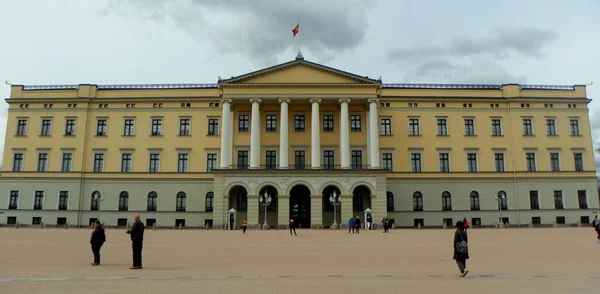 Noruega Oslo Principal Fachada Palácio Real — Fotografia de Stock