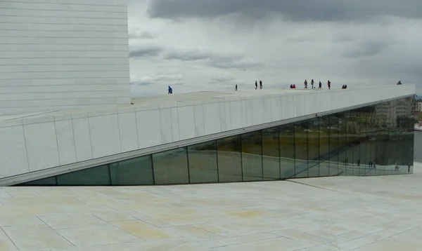 Noorwegen Oslo Uitzicht Het Dak Van Het Gebouw Oslo Opera — Stockfoto