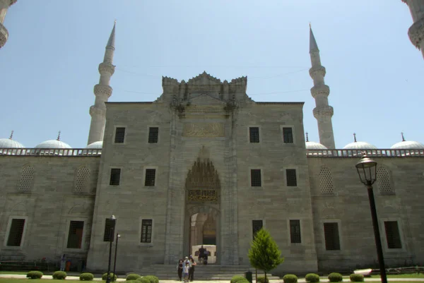 Turcja Stambuł Suleymaniye Mah Meczet Suleymaniye Główne Wejście Meczetu — Zdjęcie stockowe