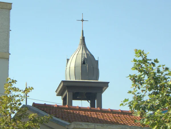 Turquía Isla Buyukada Campanario Iglesia Cristiana —  Fotos de Stock