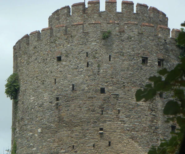 Turchia Istanbul Castello Rumeli Hisari Veduta Sulla Cima Della Torre — Foto Stock