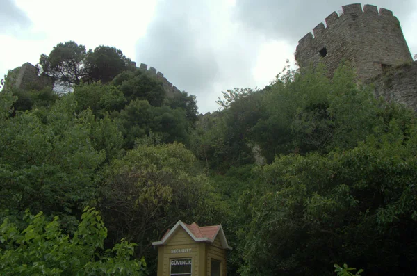 Turchia Istanbul Castello Rumeli Hisari Veduta Della Torre Della Fortezza — Foto Stock