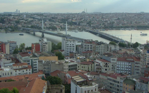 Turquia Istambul Bereketzade Mahallesi Buyuk Hendek Caddesi Torre Galata Vista — Fotografia de Stock