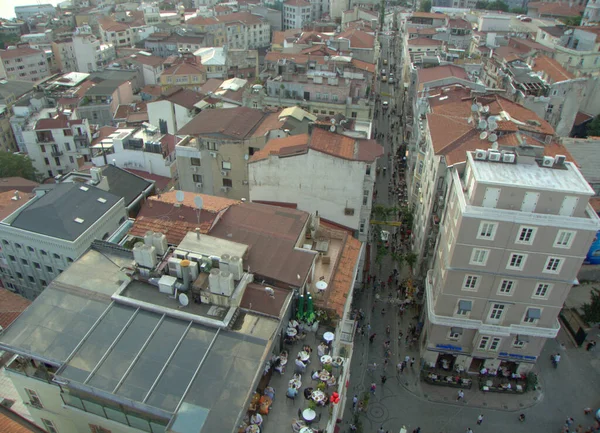 トルコ イスタンブール ベレッカデMahalesi Buyuk Hendek Caddesi ガラタタワー 街の景色 — ストック写真