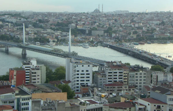 Τουρκία Κωνσταντινούπολη Bereketzade Mahallesi Buyuk Hendek Caddesi Πύργος Γαλατά Άποψη — Φωτογραφία Αρχείου