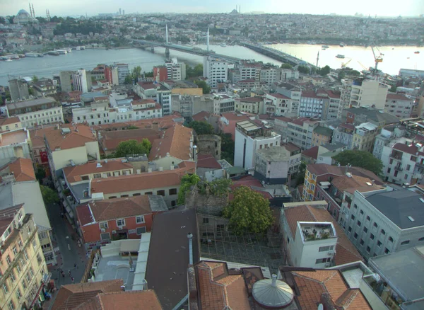 Turkiet Istanbul Bereketzade Mahallesi Buyuk Hendek Caddesi Galata Tower Utsikt — Stockfoto