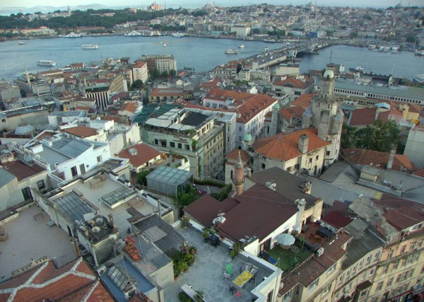 Turkiet Istanbul Bereketzade Mahallesi Buyuk Hendek Caddesi Galata Tower Över — Stockfoto