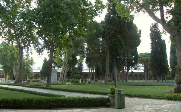 Turquía Estambul Cankurtaran Palacio Topkapi Vista Del Segundo Patio Plaza — Foto de Stock