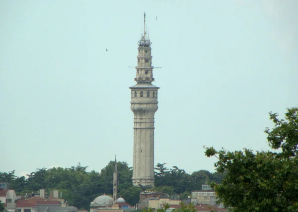 Türkiye Stanbul Cankurtaran Topkapı Sarayı Beyazit Kulesi Manzarası Seraskier Kulesi — Stok fotoğraf