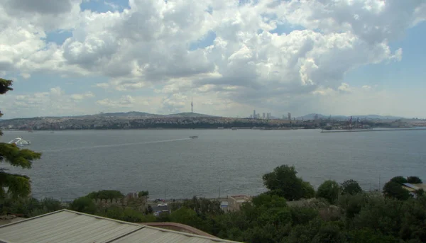 Turkije Istanbul Cankurtaran Topkapi Paleis Uitzicht Stad Gouden Hoorn — Stockfoto