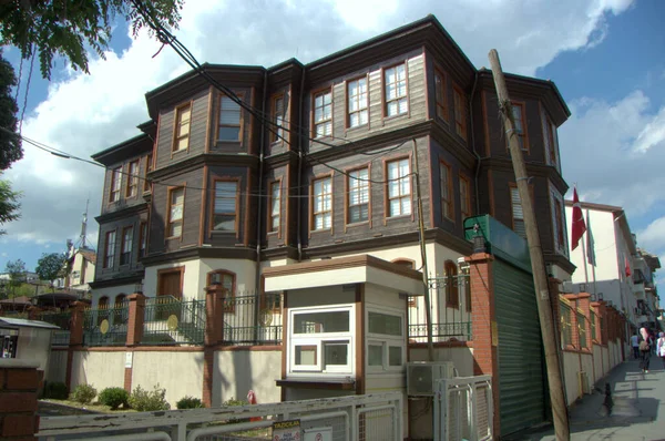 Turkey Istanbul Suleymaniye Cad Three Storey Brown Wooden House One — 图库照片