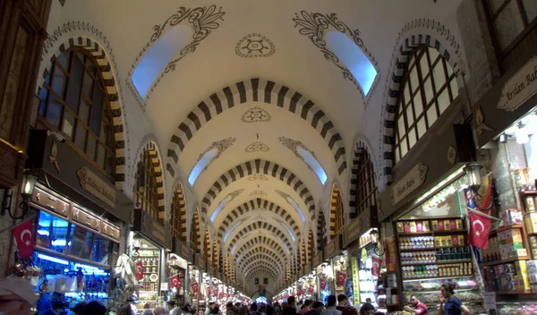 Turkiet Istanbul Rustem Pasa Fatih Spice Bazaar Interiör Och Tak — Stockfoto