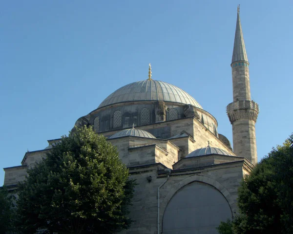 Turcja Stambuł Fatih Meczet Nuruosmaniye Główna Kopuła Minaret Meczetu — Zdjęcie stockowe