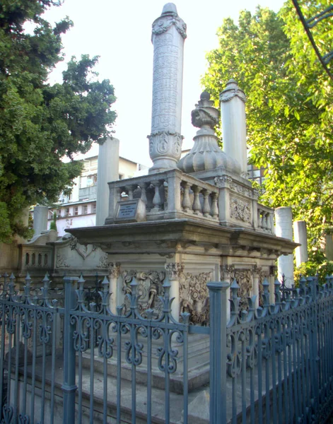 Turkey Istanbul Mollafenari Fatih Ahmet Tevfik Pasha Tomb Cemetery — Stock Photo, Image