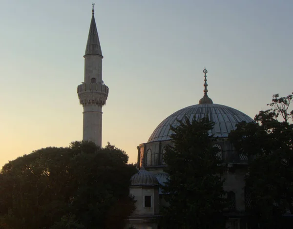 Turcja Istambuł Fatih Meczet Sokollu Mehmed Pasha Minaret Główna Kopuła — Zdjęcie stockowe