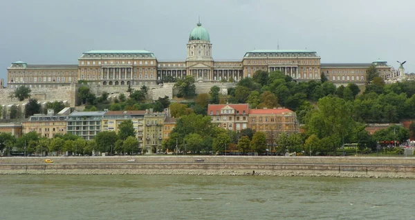 Венгрия Будапешт Вид Замок Буда Цепного Моста — стоковое фото