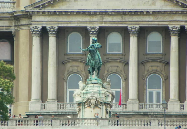 Węgry Budapeszt Zamek Królewski Pomnik Eugeniusza Sabaudzkiego — Zdjęcie stockowe