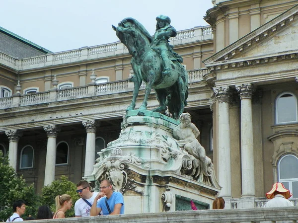 Ungarisch Budapest Buda Castle Statue Von Prinz Eugen Von Wirsing — Stockfoto