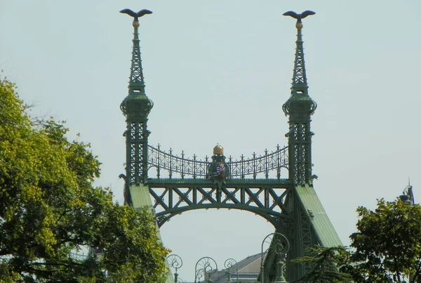 Hungría Budapest Águilas Del Puente Libertad — Foto de Stock