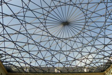 Netherlands, Amsterdam, Kattenburgerplein 1, National Maritime Museum (Het Scheepvaartmuseum), glass roof of the courtyard