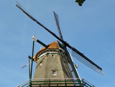 Hollanda, Amsterdam, Funenkade 5, De Gooyer, yel değirmeninin tepesi.