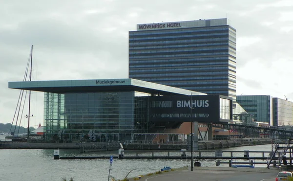 Nederländerna Amsterdam Piet Heinkade Utsikt Över Bimhuis Konsertsal För Jazz — Stockfoto