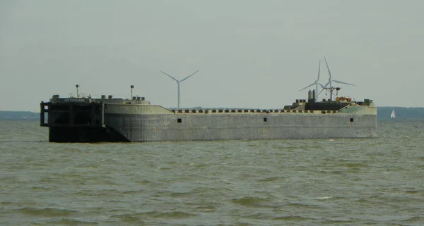 Нидерланды Markerfall Десантный Корабль Доходит Роттердама — стоковое фото