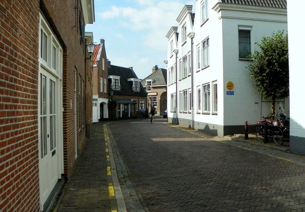 Ολλανδία Muiden Naarderstraat Δρόμοι Της Πόλης Σπίτια — Φωτογραφία Αρχείου